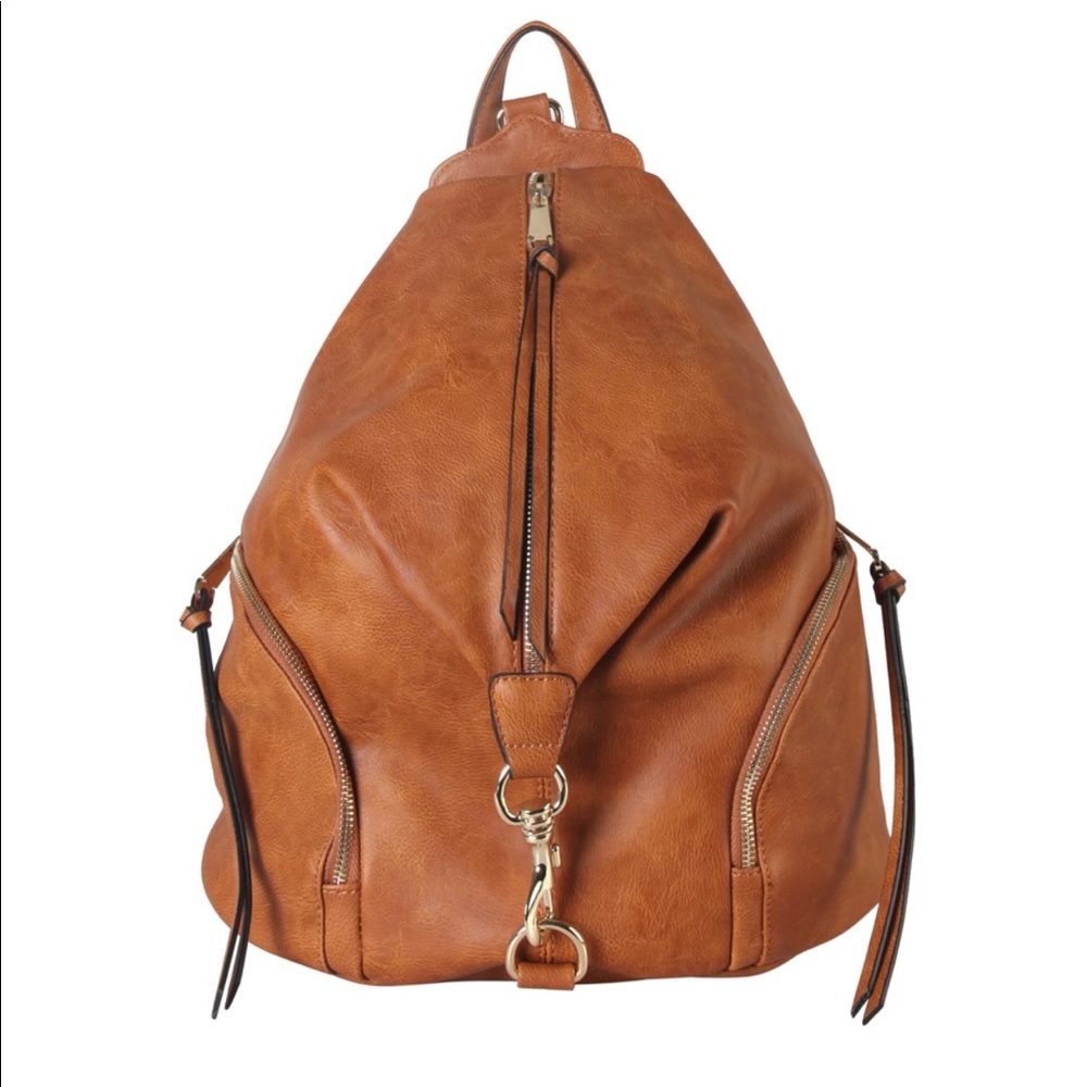 Cognac colored high fashion backpack